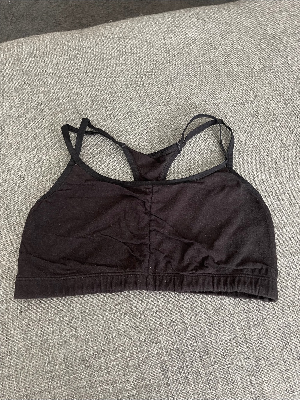 Fruit of the Loom Black Stretch Racerback Sports Bra